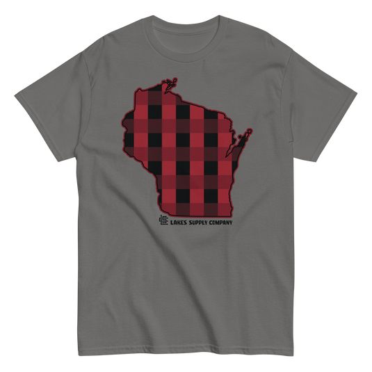 Wisconsin State Plaid Tee