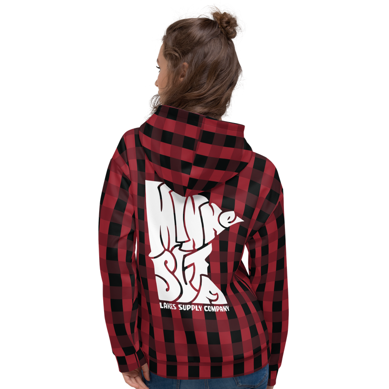 Load image into Gallery viewer, Minnesota State Plaid Hoodie
