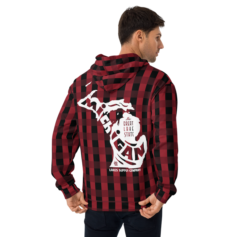 Load image into Gallery viewer, Michigan State Plaid Hoodie
