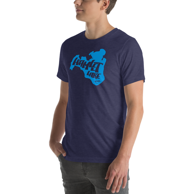 Load image into Gallery viewer, hamlet-lake-minnesota-t-shirt-male-model
