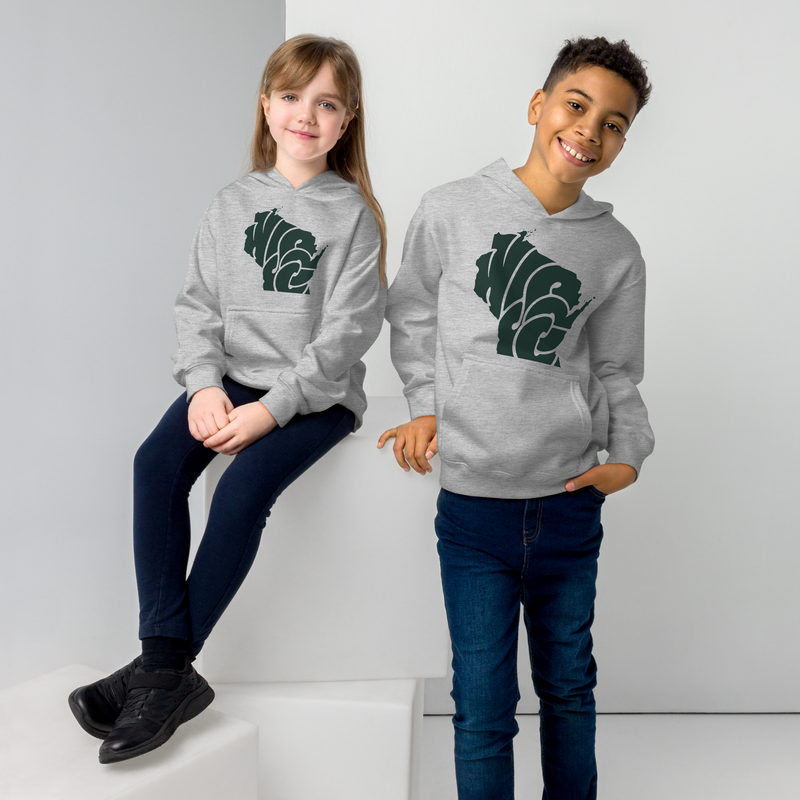 Load image into Gallery viewer, Wisconsin State Kids Hoodie
