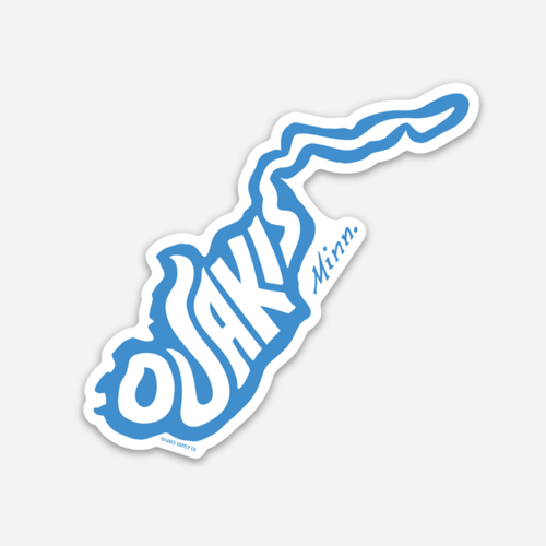 blue white Lake Osakis Minnesota shape sticker emblem decal