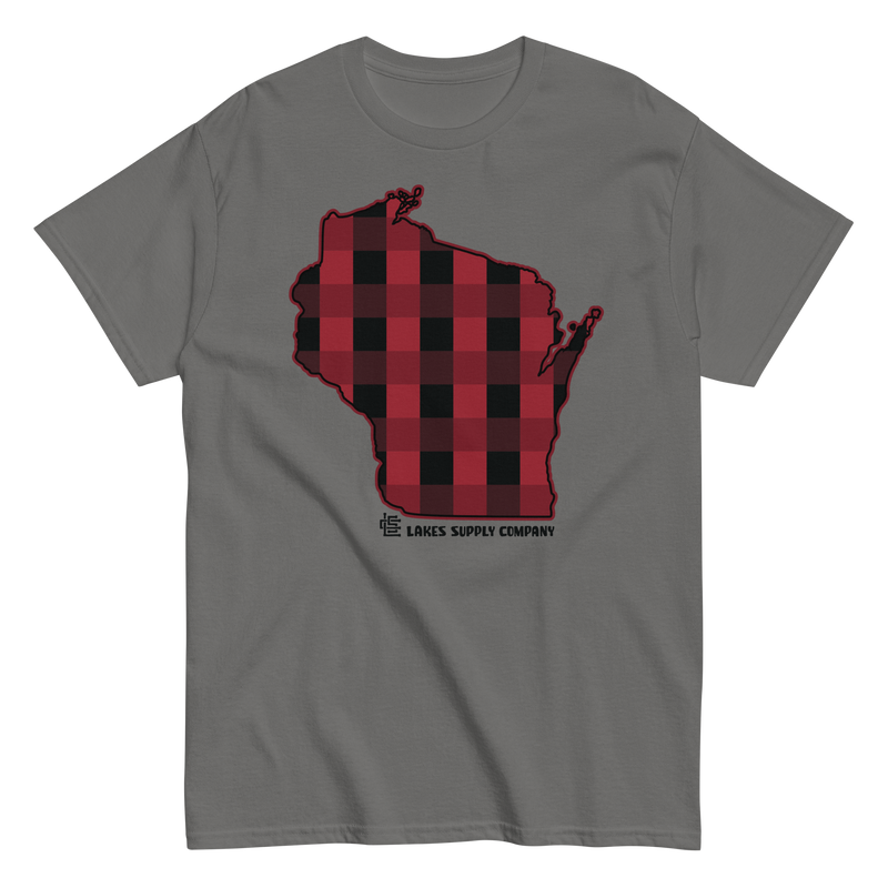 Load image into Gallery viewer, Wisconsin State Plaid Tee
