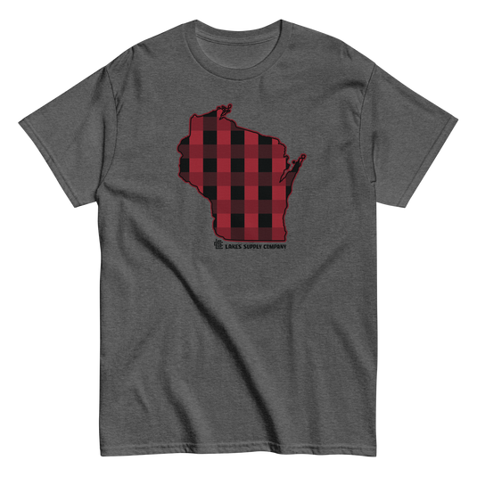 Wisconsin State Plaid Tee