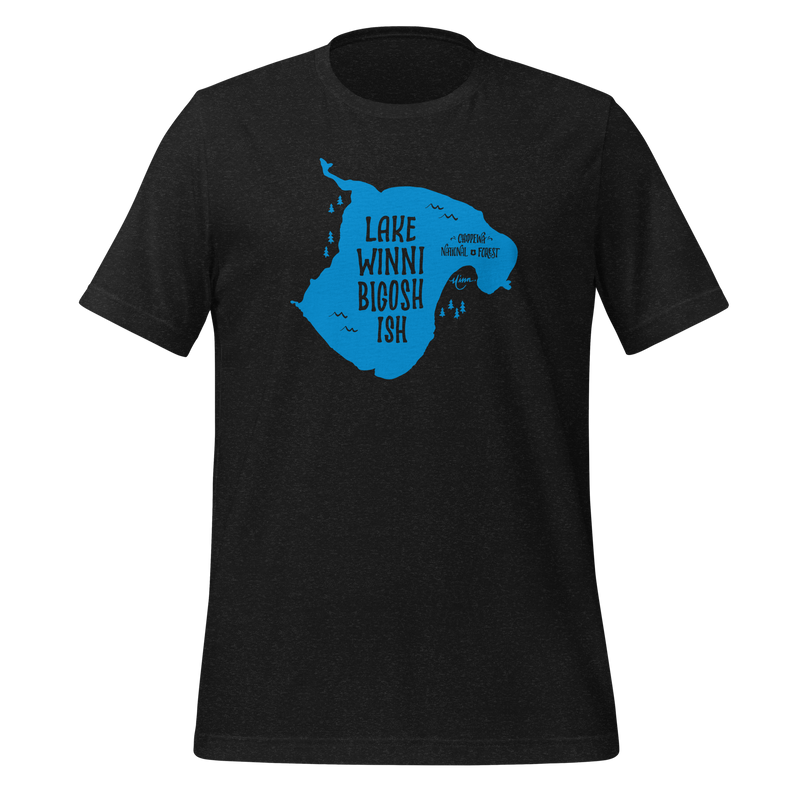 Load image into Gallery viewer, Lake Winnibigoshish T-Shirt Black Heather Color
