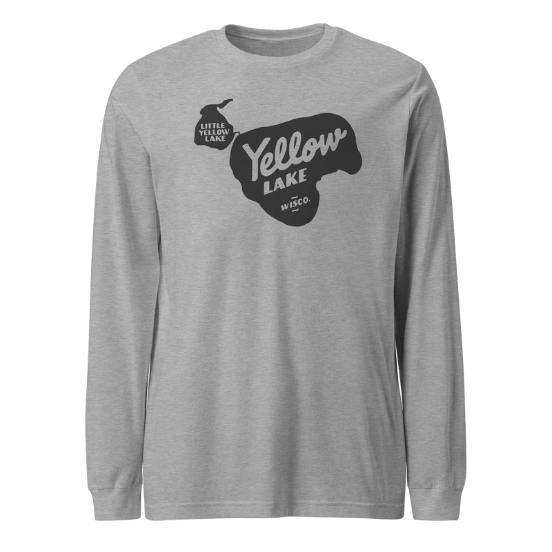 Load image into Gallery viewer, Light Grey Long Sleeve T-Shirt Burnett Wisconsin&#39;s Yellow Lake
