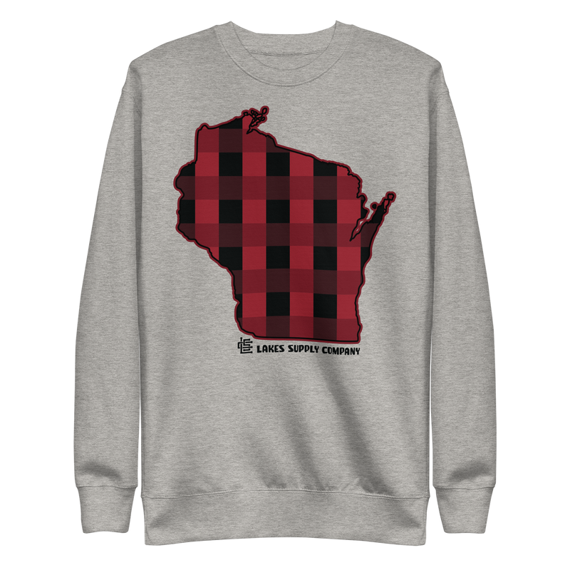 Load image into Gallery viewer, Wisconsin State Plaid Sweatshirt
