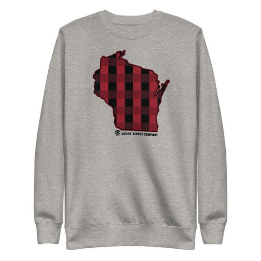 Wisconsin State Plaid Sweatshirt