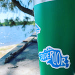 Lake Superior 3" sticker on coffee mug by Lakes Supply Co.