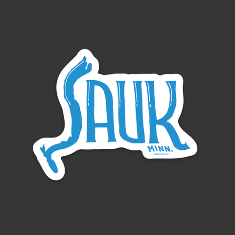 Sauk Lake Minnesota 3-inch UV, Durable Sticker for a laptop, car or truck window, water bottle and more