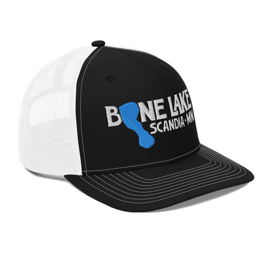 bone-lake-minnesota-snapback-trucker-cap-white-black-side