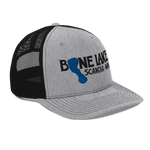 bone-lake-minnesota-snapback-trucker-cap-heather-grey-black-side