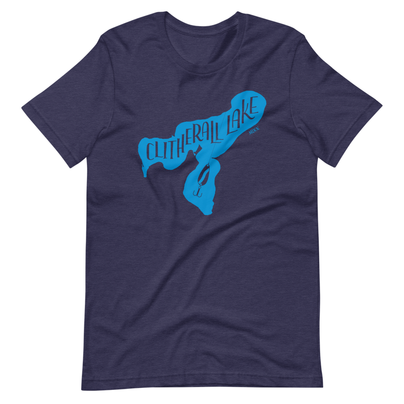 Load image into Gallery viewer, clitherall-lake-minnesota-tee-navy-heather-unisex

