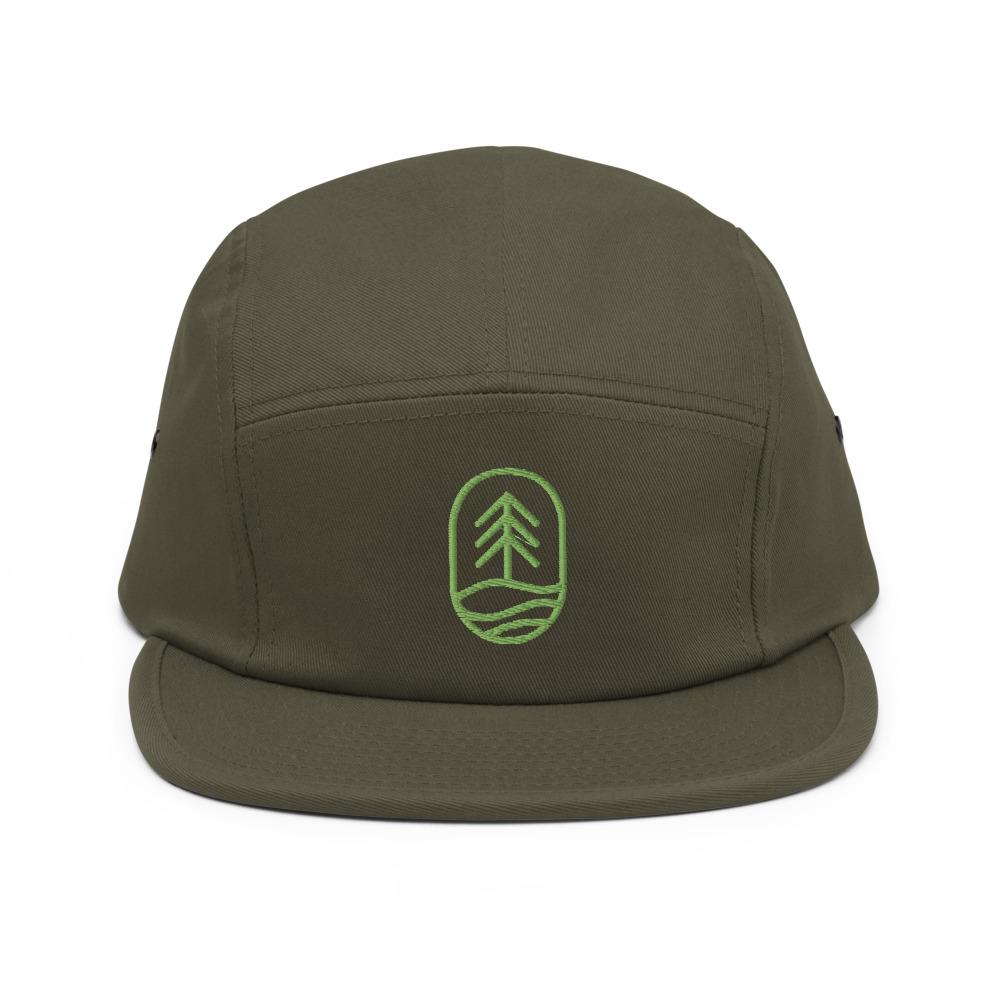 5 Panel Fish Hat Olive Green