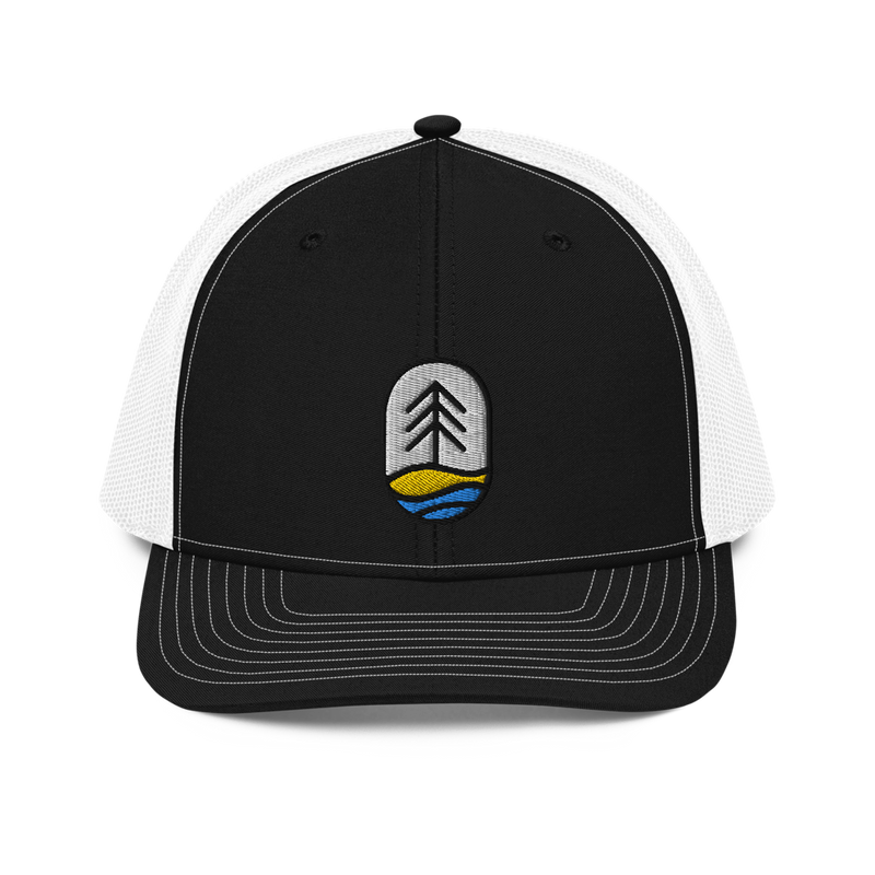 Load image into Gallery viewer, fish-tree-snapback-trucker-hat-front
