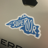 Lake Superior 3" Sticker on Laptop by Lakes Supply Co.