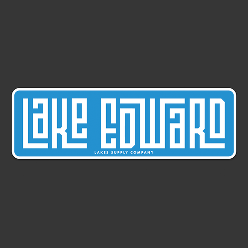 Lake Edward Sticker - Grid Style